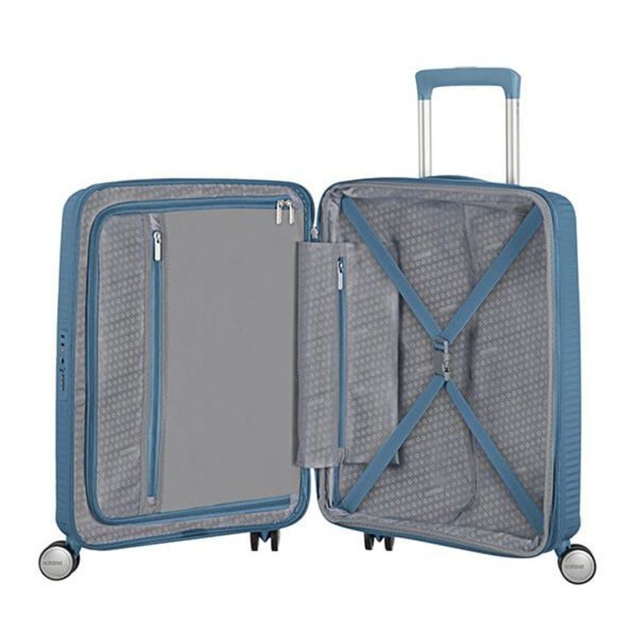 Valigie American Tourister | Trolley Cabina Espandibile American Tourister Soundbox Stone Blue