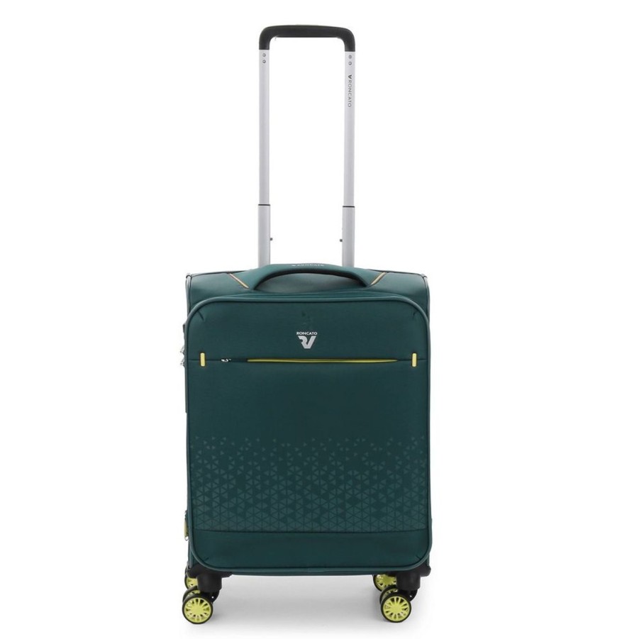 Valigie Roncato | Trolley Cabina 4 Ruote Espandibile Roncato Crosslite 4873 Verde Bottgilia Verde Bottiglia