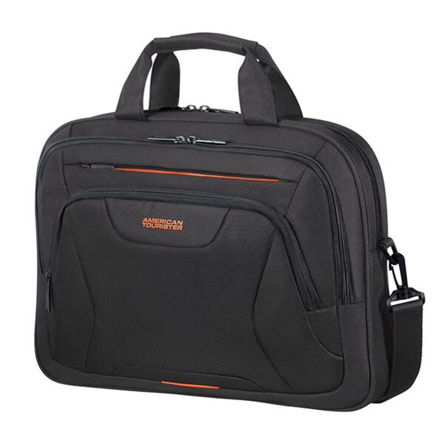 Borse Ufficio American Tourister | Borsa Porta Pc 15,6" American Tourister At Work Black/Orange