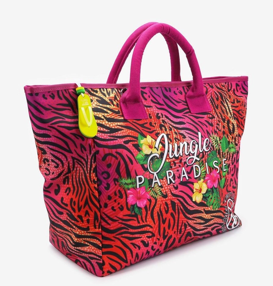 Borse Donna Ynot | Borsa Da Mare Ynot? Jungle Paradise 005 Fuxia