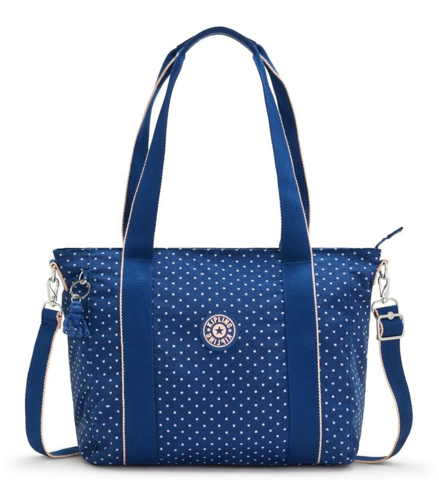 Borse Donna Kipling | Borsa A Mano E Tracolla Kipling Asseni S Soft Dot Blue