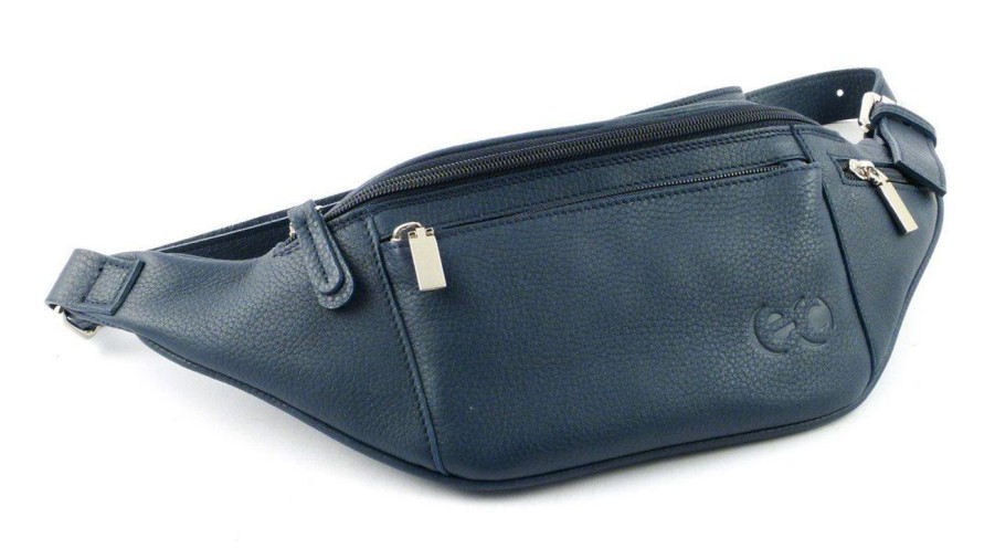 Pelletteria Emporio Cattani | Marsupio In Pelle Emporio Cattani Made In Italy Ocean