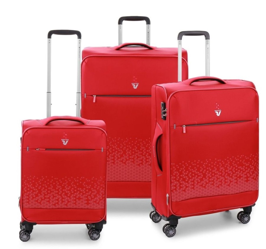 Valigie Roncato | Set 3 Trolley Espandibili Roncato Crosslite Rosso