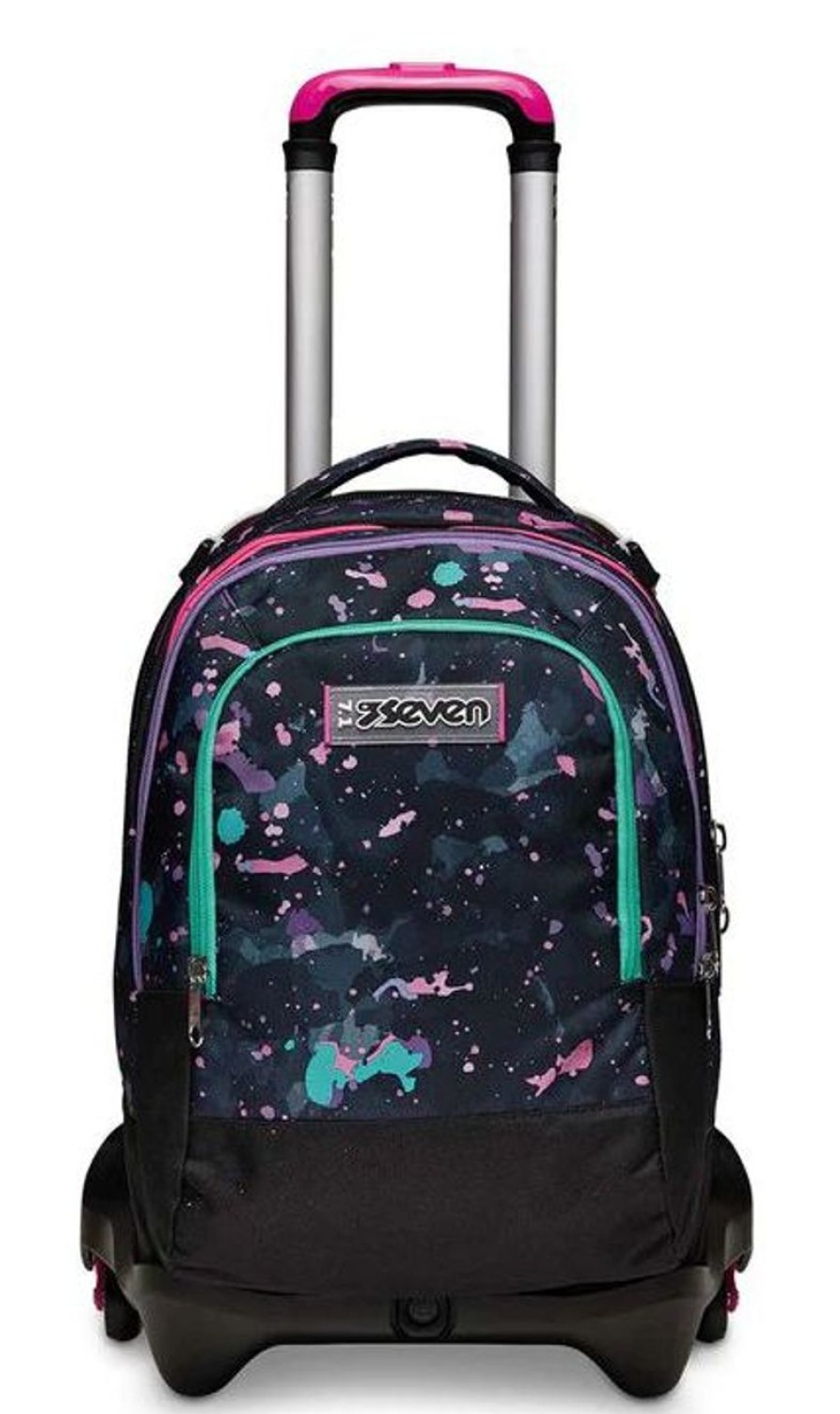 Zaini Seven | Trolley Scuola Seven Jack 3 Ruote Detach Fluo String Girl