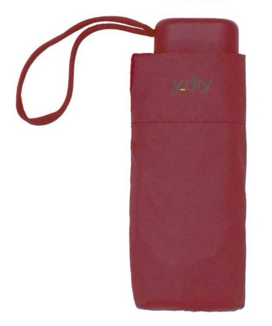 Ombrelli Ydry | Ombrello Mini Piatto Manuale Ydry Gea Burgundy