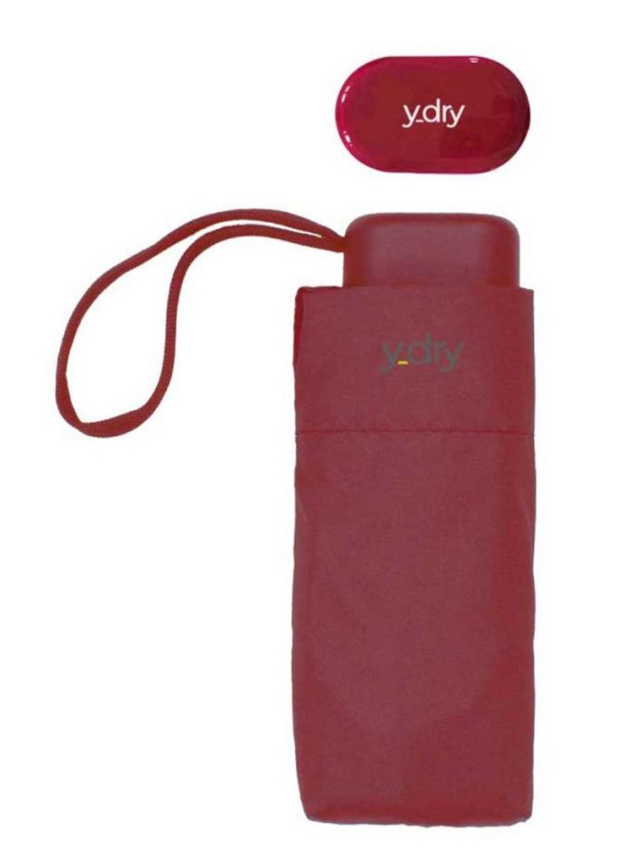 Ombrelli Ydry | Ombrello Mini Piatto Manuale Ydry Gea Burgundy