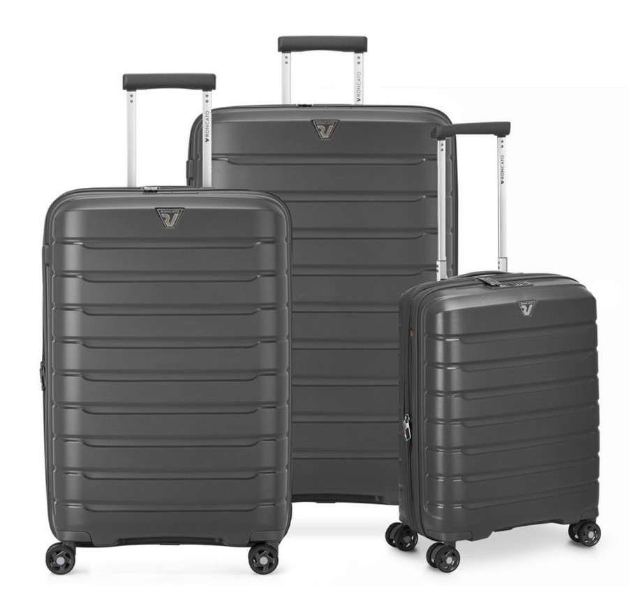 Valigie Roncato | Set 3 Trolley Espandibili Roncato B-Flying Antracite