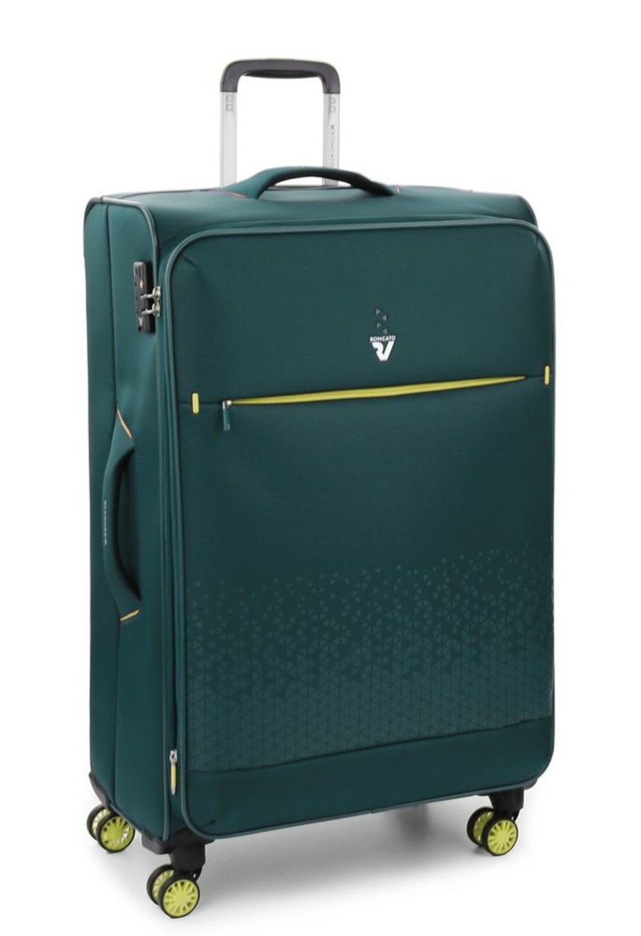 Valigie Roncato | Trolley Grande Espandibile Roncato Crosslite 4871 Verde Bottiglia