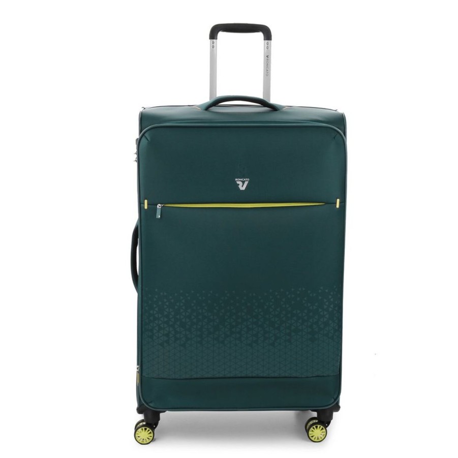 Valigie Roncato | Trolley Grande Espandibile Roncato Crosslite 4871 Verde Bottiglia