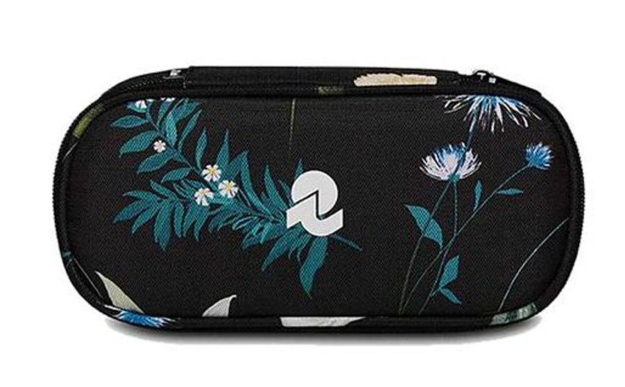 Zaini Invicta | Astuccio Scuola Invicta Lip Xl Fantasy Black Flowers