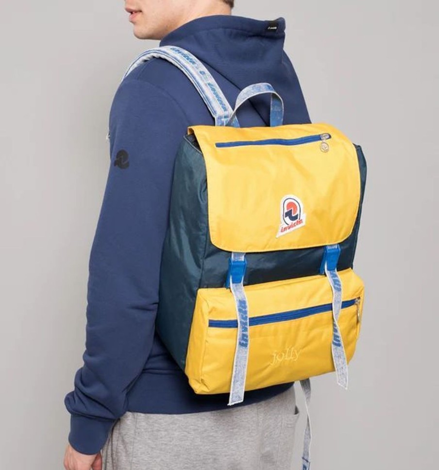 Zaini Invicta | Zaino Invicta Jolly Iii Vintage Giallo/Blu