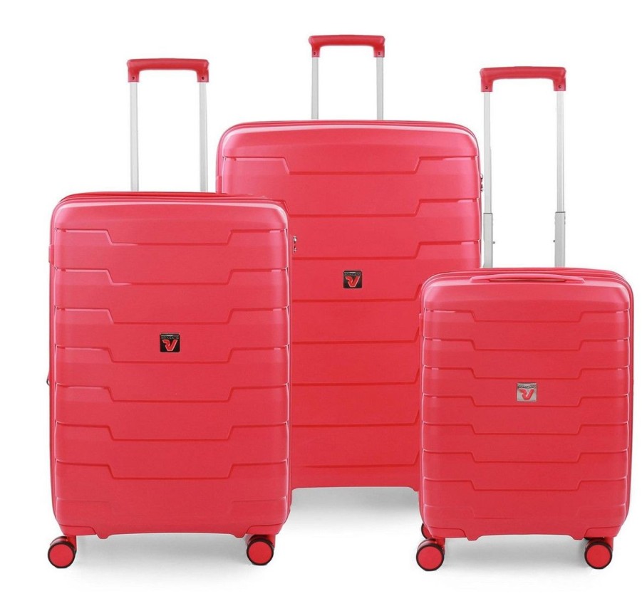 Valigie Roncato | Set 3 Trolley Espandibili Roncato Skyline Rosso