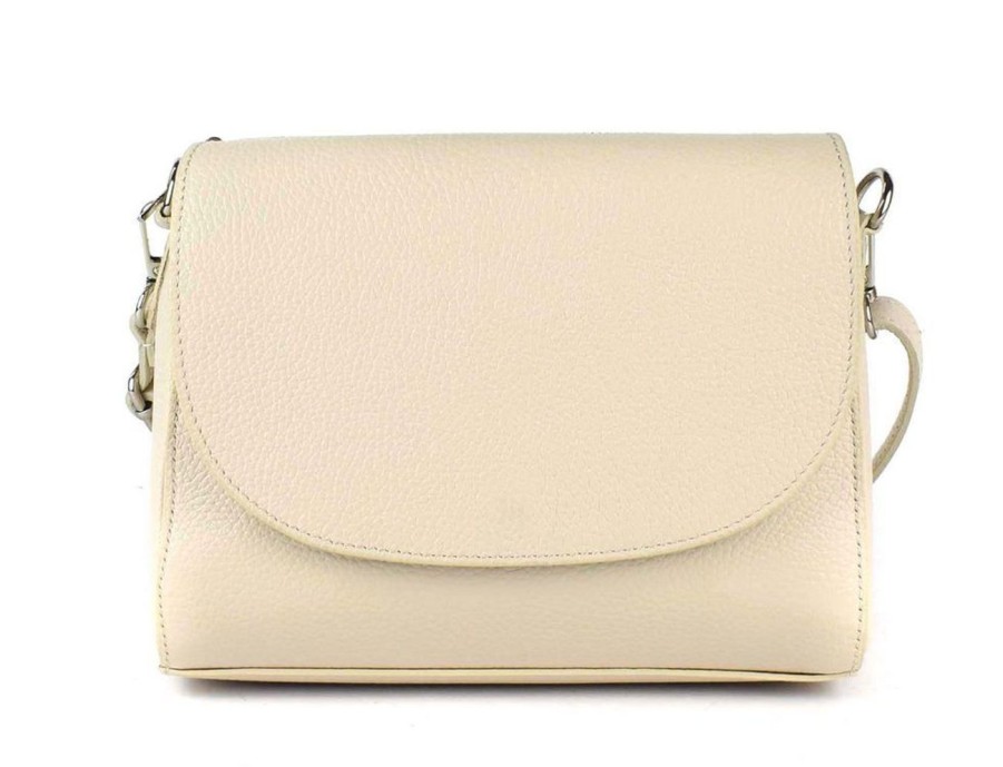 Borse Donna Pronto Moda | Borsa A Tracolla In Pelle 20008 Beige