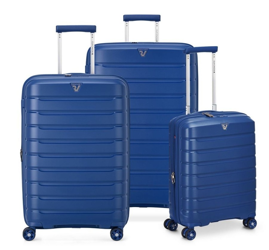 Valigie Roncato | Set 3 Trolley Espandibili Roncato B-Flying Blu Notte